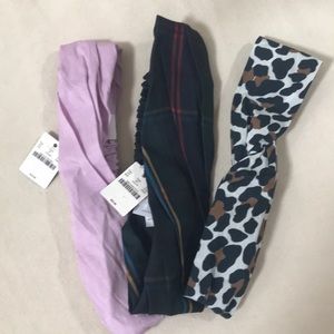 JCrew Headwraps plaid/leopard/lavender